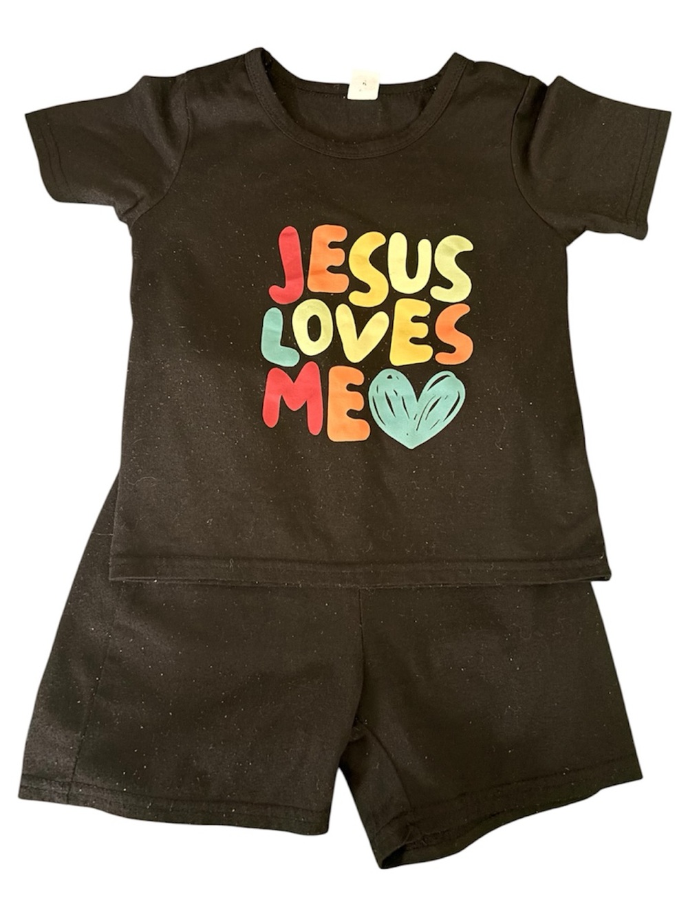 Shein EUC Jesus Loves Me Outfit sz 2-3